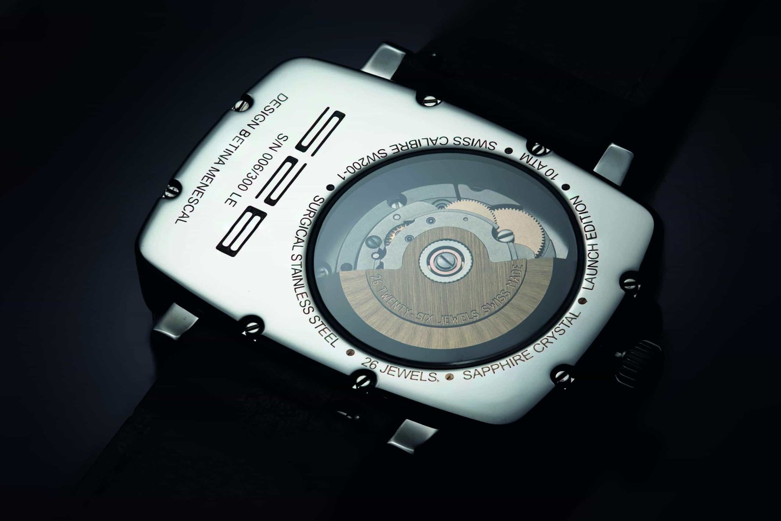 A precision made watch with a black dial.