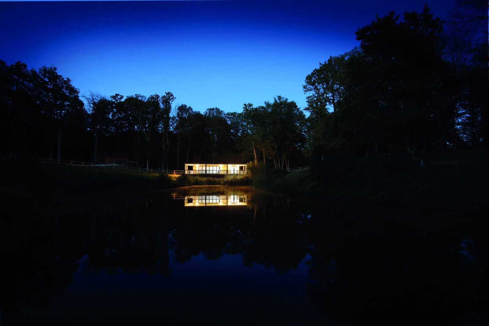 A lake house.