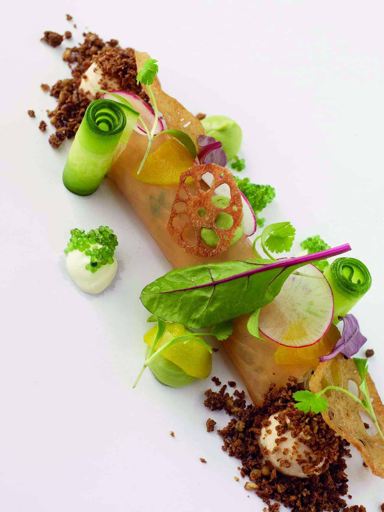A recipe for success starts with a mouthwatering piece of food delicately placed on a pristine white surface.