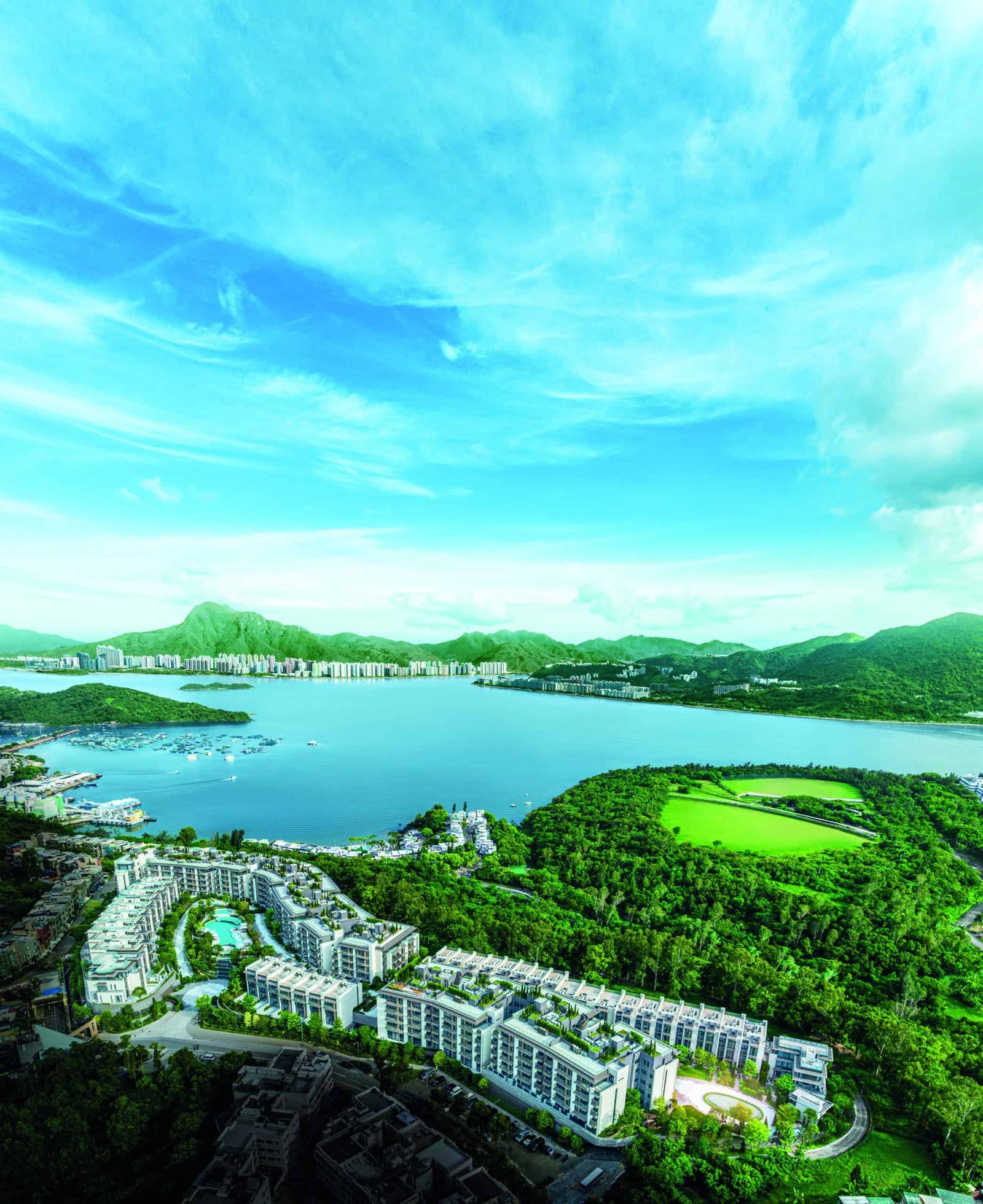 A hidden idyll, an aerial view of a resort in Hong Kong.